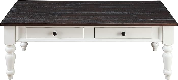 Emerald Home Mountain Retreat Coffee Tables, Antique White