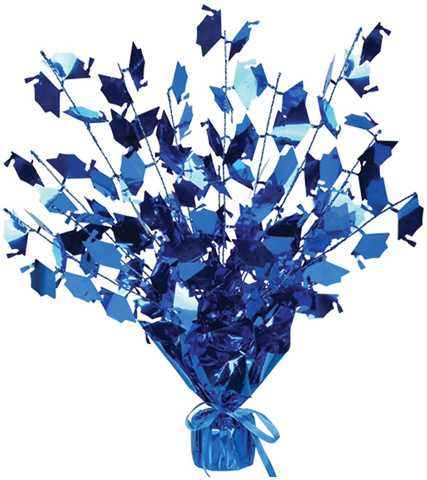 Beistle Graduate Cap Gleam 'N Burst Centrepiece, Blue, Package of 1