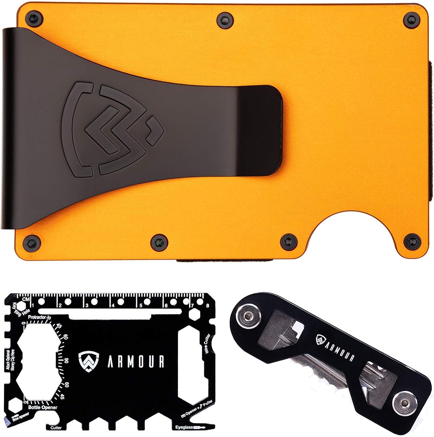 Armour Supply Co. RFID Blocking Wallet For Men With Money Clip, Multitool & Key Holder