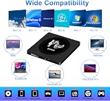 BUNUD USB 3.0 Type C External CD DVD Drive Reader Writer SD TF USB Ports view 6