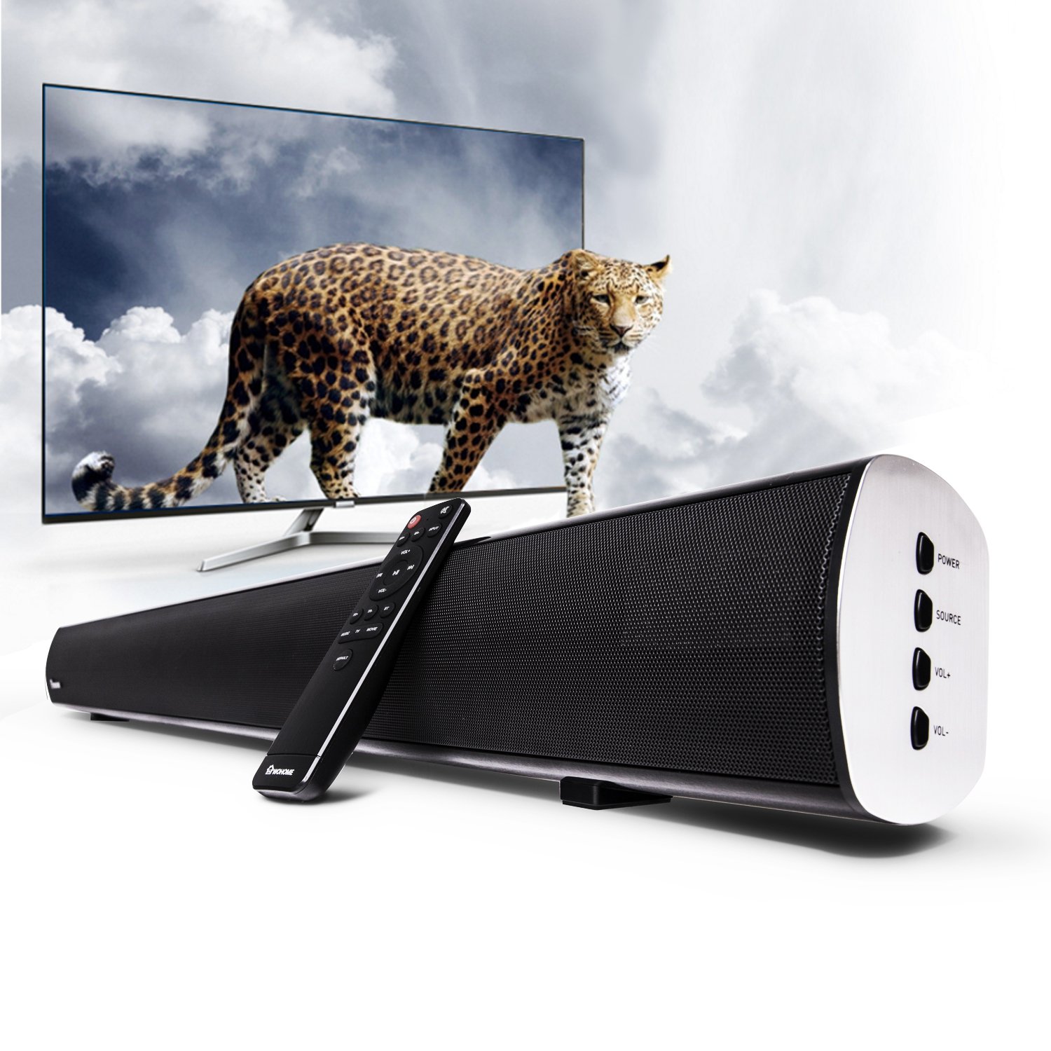 2.1 Channel Bluetooth Sound Bar, Wohome TV Soundbar with BuiltIn