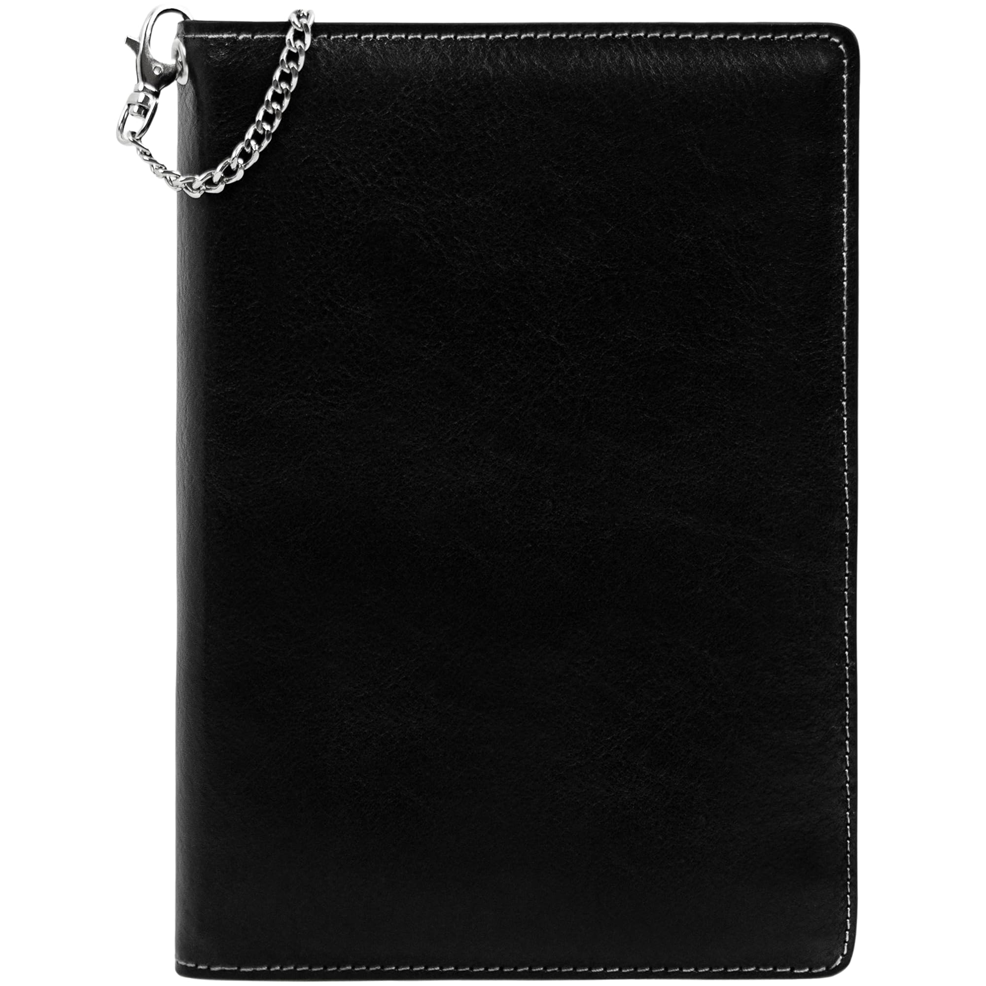 Time Resistance Black Leather Journal With Refillable A5 Notepad And Bookmark Notebook Cover With Pen Loop