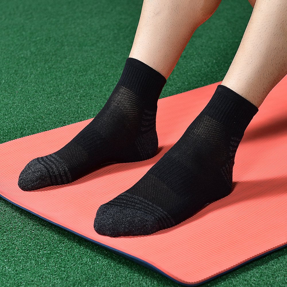 3 Pairs Cushion Athletic Ankle Socks for Men and Women