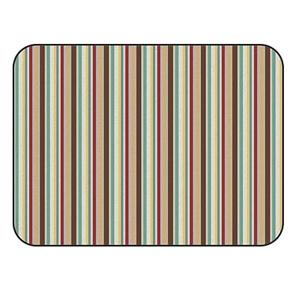  Libaoge Contemporary Stripe Area Rug Colorful