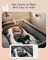 ARENTI 2.5K Smart Wifi Baby Monitor 5" Split Display Pan Tilt Night Vision view 6