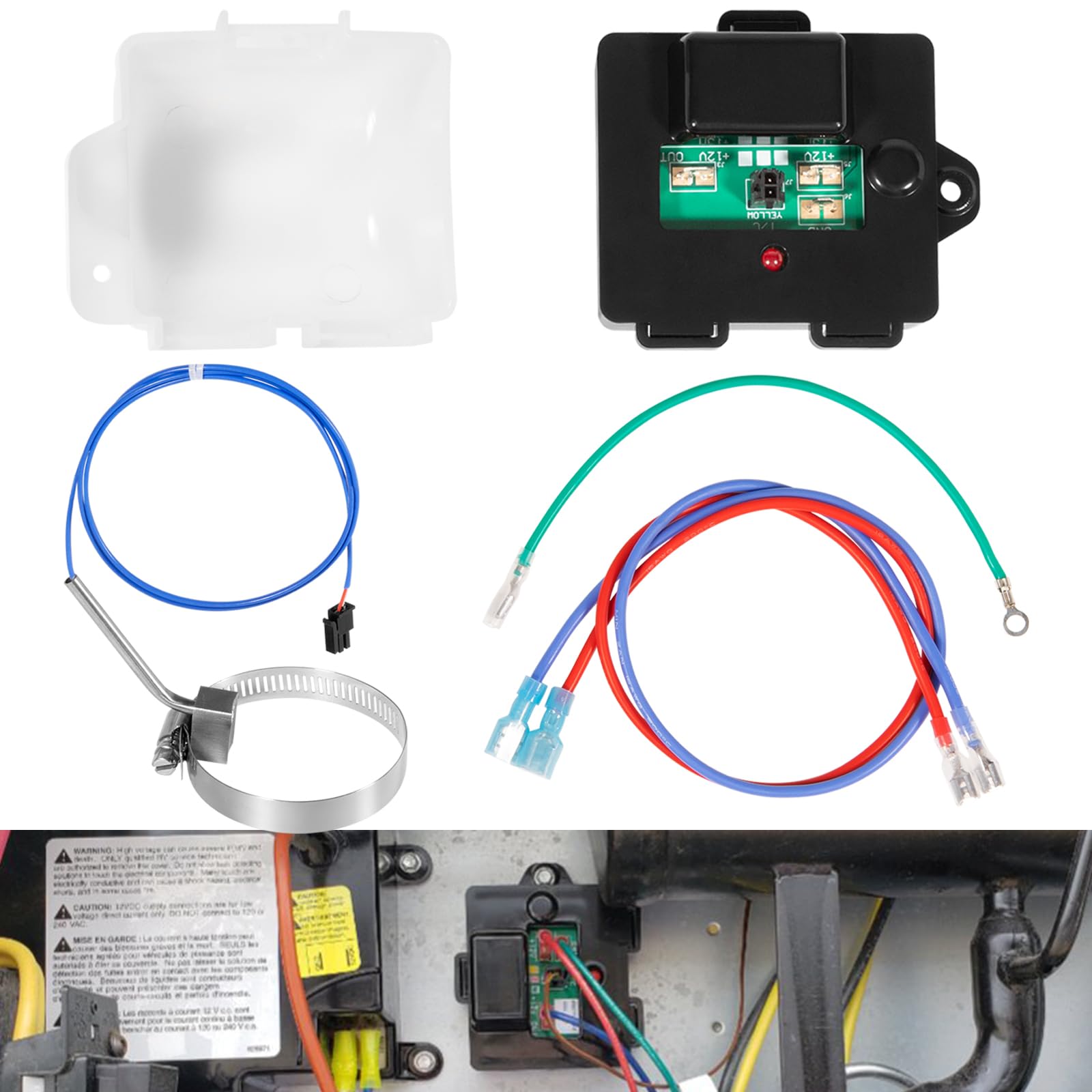 Photo 1 of 637360 Temp Monitor Control Kit Compatible with Norcold 2118,1200,1201, 1210,1211 Series RV Refrigerator Cooling Unit Temperature Monitor Control Kit, Replace #634677 637360