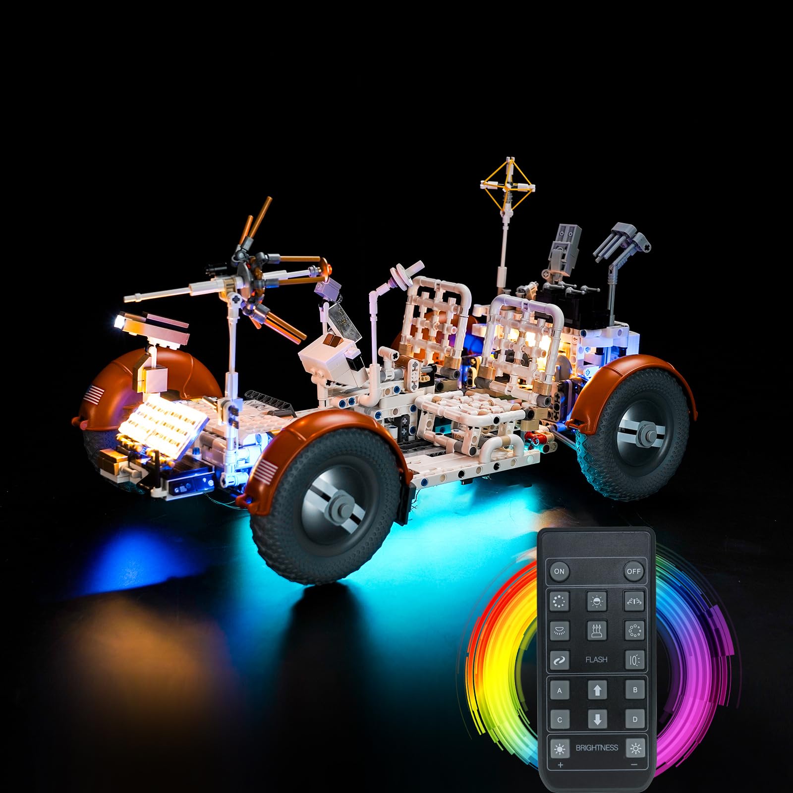 RC Light Kit for Lego 42182 NASA Apollo Lunar Roving Vehicle - LRV, Lighting Set for Lego Technic 42182 Set - Not Include Models, Just Light Kit — image 1