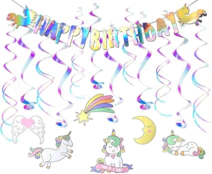 Amazon Com Unicorn Birthday Decorations 13pack Konsait Unicorn