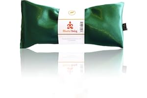 Blissful Being Lavender Eye Pillow | Hot or Cold Weighted Satin Eye Mask perfect for Sleeping, Yoga, Meditation | Gifts for Women, Birthday, Teachers | Natural Herbal Relaxation | Made in USA(Emerald)