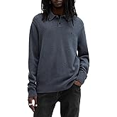 AllSaints Mens Statten Long Sleeve Polo