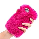 Rhinestone Fluffy Rabbit Fur Case for LG V60 ThinQ