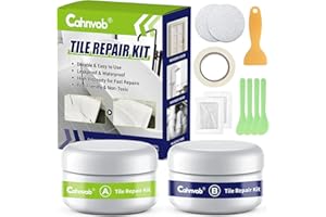 Tile Repair Kit White, Porcelain Ceramic Repair Kit with Strong Adhesion - Leakproof Waterproof for Bathtub, Marble, Granite,