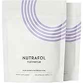 Nutrafol Postpartum Hair Growth Supplements, Clinically Tested for Visibly Thicker Hair and Less Shedding, Breastfeeding-Friendly - 2 Month Supply, 2 Refill Pouches