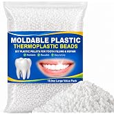 Sukh 10.9oz Moldable False Teeth Beads - Tooth Repair Kit,Repair Thermoplastic Beads,Plastic Pellets for DIY Tooth Filling,Halloween Vampire Teeth Fangs Ideal for Chipped, Cracked