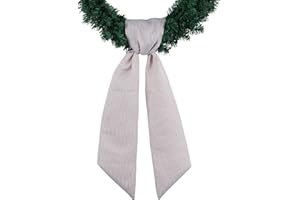 NUVCELKA Brown Striped Wreath Sash for Front Door Wreath, 5.12" Wide x 54.33" Fall Thanksgiving Neutral Holiday Door Ribbon Decorations Wedding