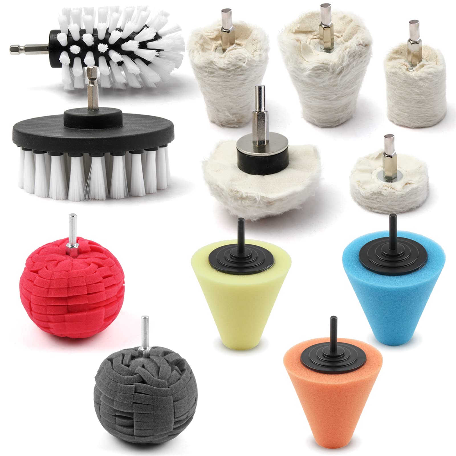 Medoon Polishing Pad Buffing Wheel Kit 12