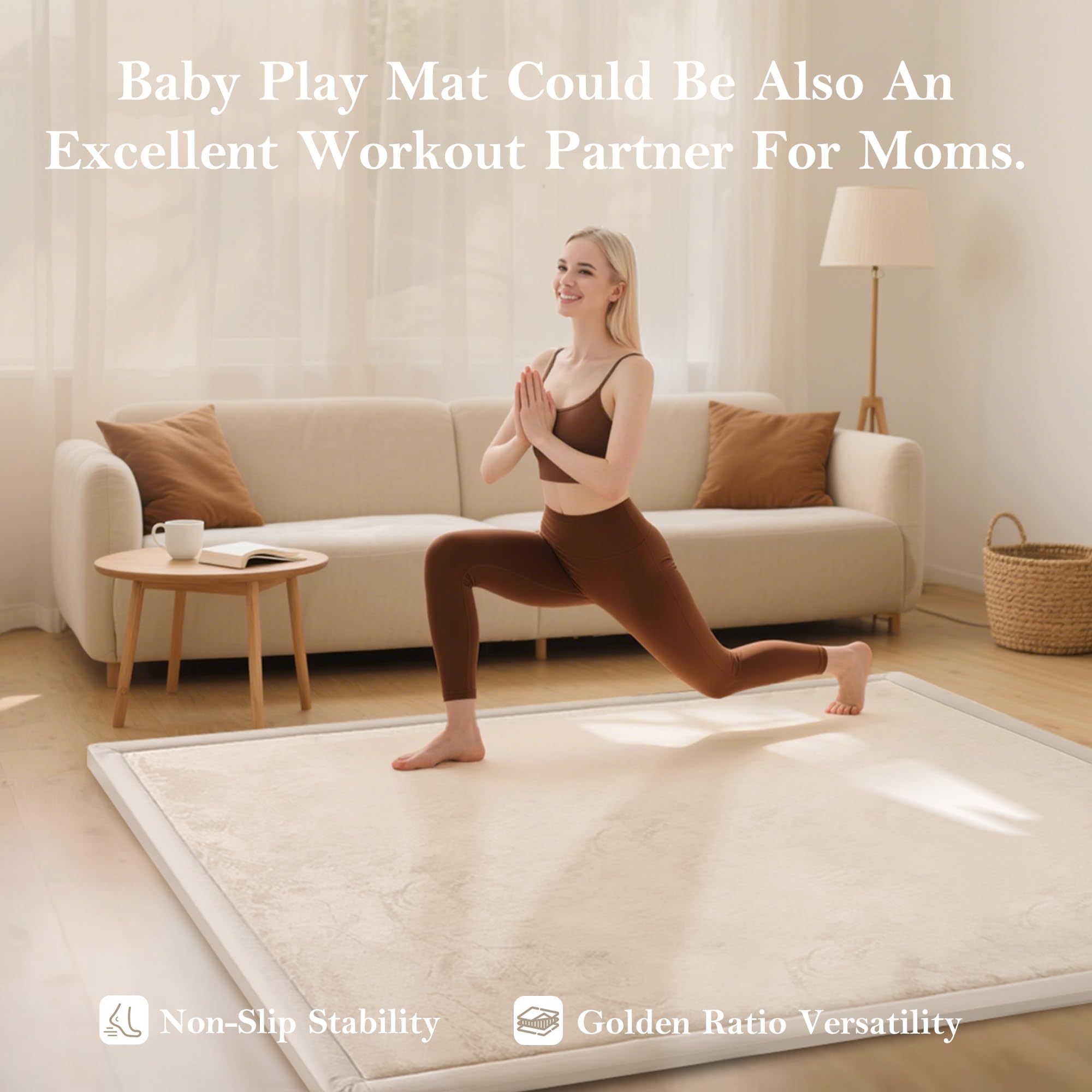 Ultra Soft Baby Play Mat for Floor, 50 X 50x 1.3