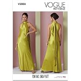 Vogue V2008R5 Misses' Close-Fitting Halter Style Dress Sewing Pattern Packet by Tom &amp; Linda Platt, Design Code V2008 Sizes 14-16-18-20-22 Multicolor