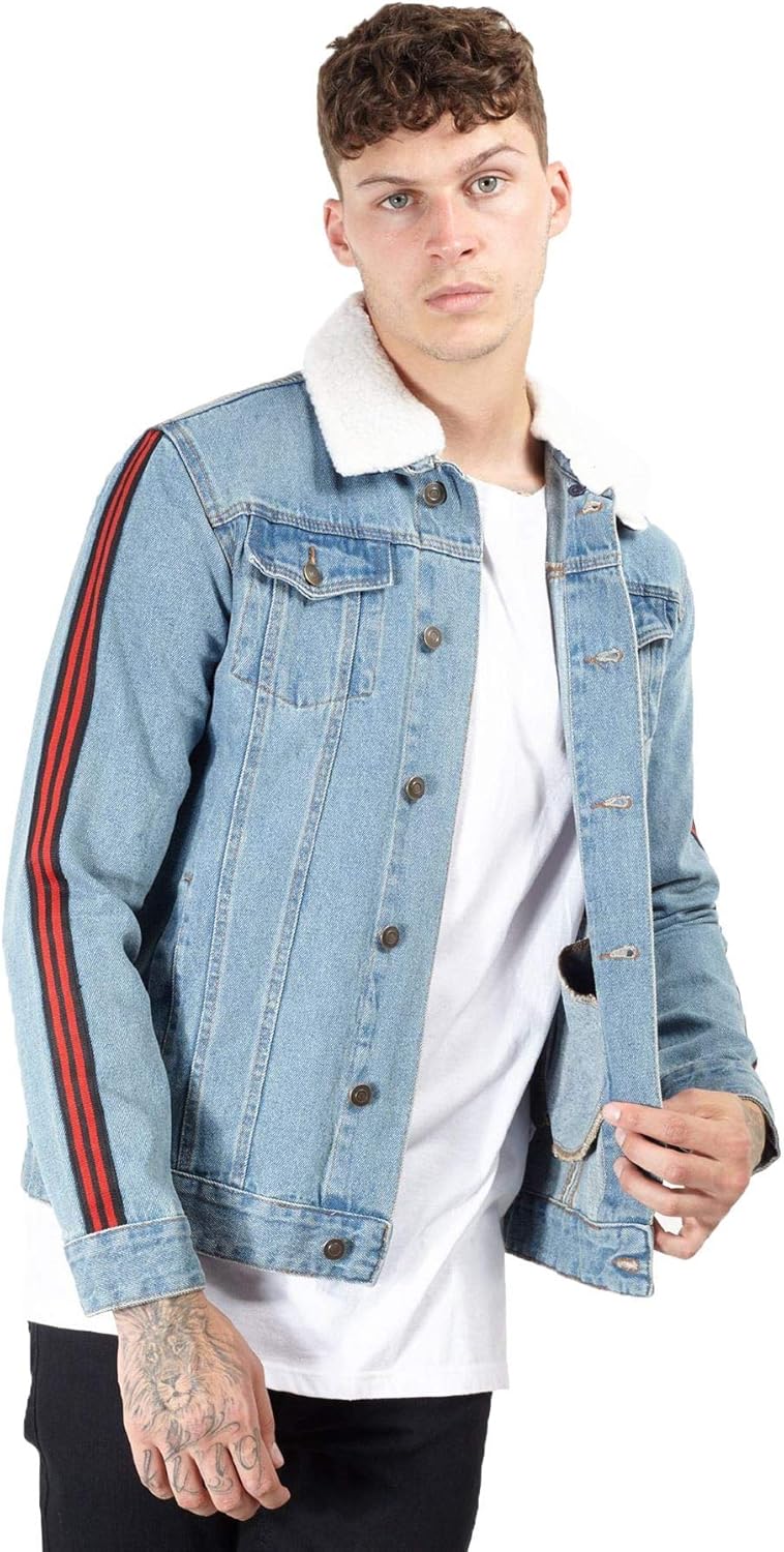 mens denim borg lined jacket