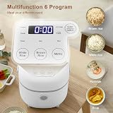 Bar Bear 6 Multifunctional 4 Cups Rice Cooker with Steamer White view 2