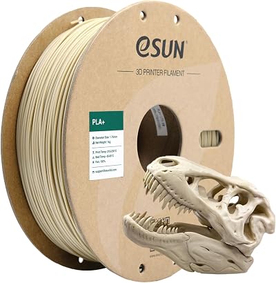 eSUN PLA+ Filament 1.75mm Bone White 1kg Enhanced Toughness
