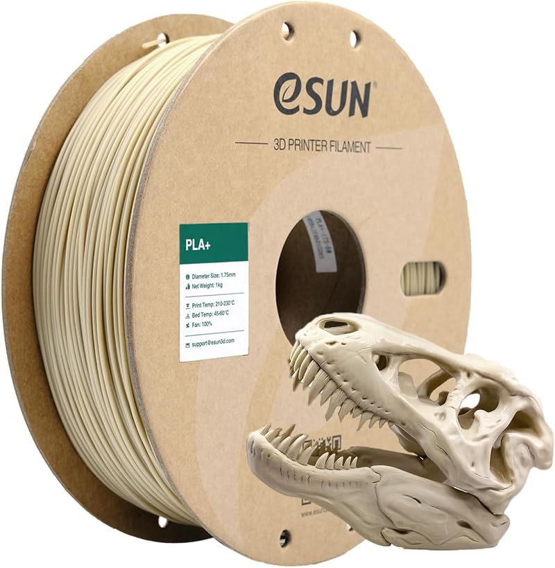 eSUN PLA+ Filament 1.75mm Bone White 1kg Enhanced Toughness