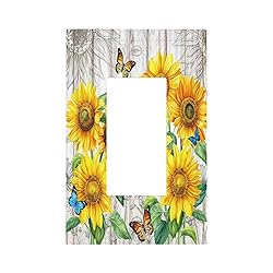 Yamxbfa Rustic Sunflower Farmhouse Floral Wooden