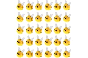 DSLSQD 30 Pack Felt Bees for Crafts, Wool Felt Bumble Bee Cute Mini Bee Decorations Ball for Jewelry Accessories DIY Crafts Bee Baby Shower Decorations Bee Party Supplies