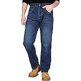 KONRECO FR Pants for Men Flame Resistant 14oz Heavy Duty Denim Pre-Washed Relaxed FR Jeans