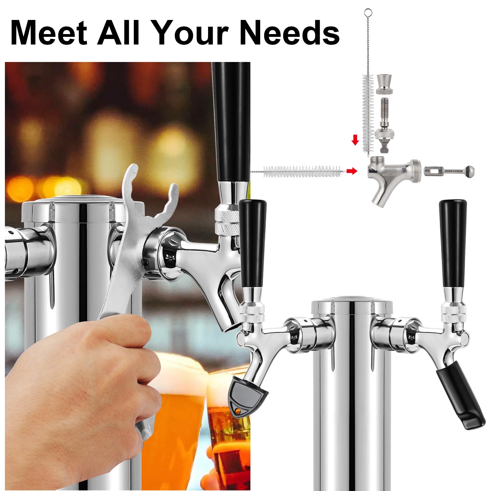 Draft Beer Tap Plugs Brush Beer Faucet Plug 5PCS Beer Keg Tap Plugs