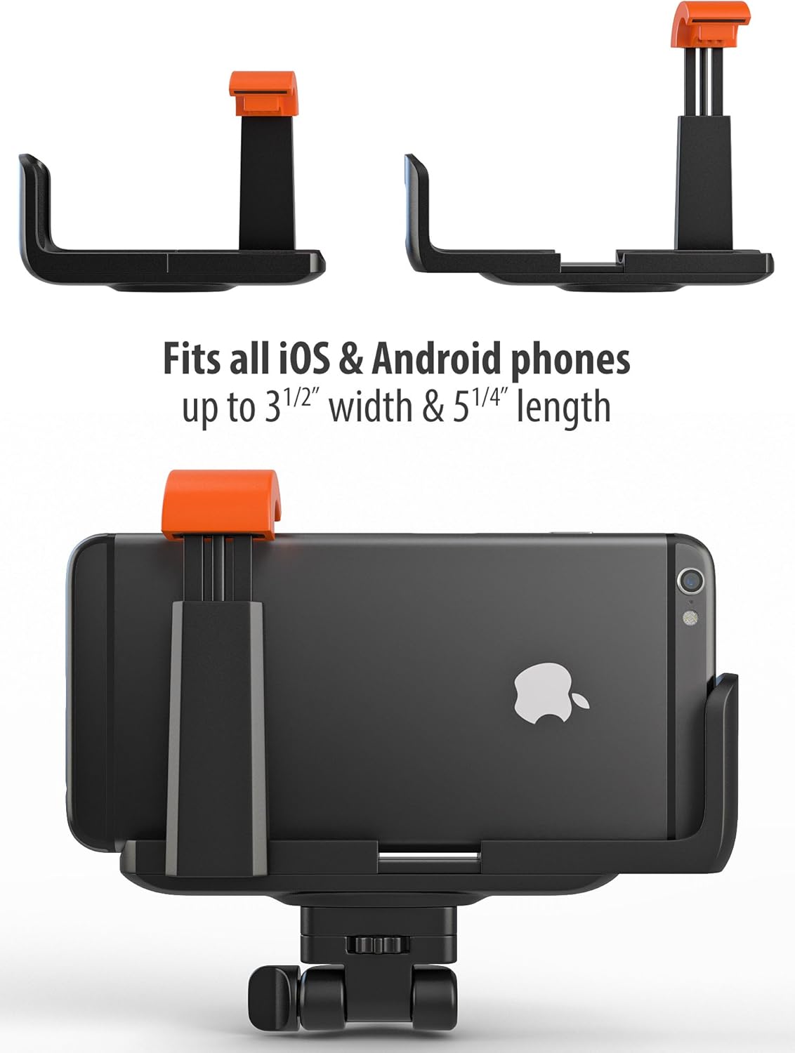 Premium 5-in-1 Bluetooth Selfie Stick for iPhone 11 10 XR XS X 8 7 6 5, Samsung Galaxy S10 S9 S8 S7 S6 S5 (Android 4.3+) - No Apps, No Downloads, No Batteries Required