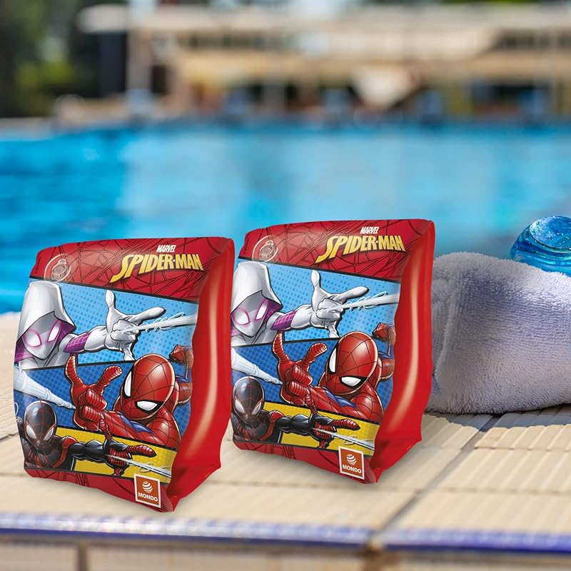 Brinquedos - Braçadeiras SPIDERMAN - Aquecedores de braços para crianças - Material PVC - Adequado para crianças dos 2 aos 6 anos com peso 6-20 kg - 16927