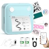 lopevi Label Maker Machine Portable Label Printer with Multiple Templates Wireless BT Label Maker for Home Office School Organization (Blue)
