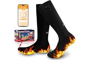 Heated Socks for Men & Women with 7000mAh Battery*2 Rechargeable Electric Heated Socks Up to 12 Hours Washable Warm Socks for