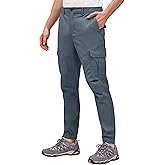 PULI Men's Cargo Pants, Tapered Hiking Joggers, 4-Way Stretch Water Resistant Quick Dry Breathable Lightweight 28/30/32/34''