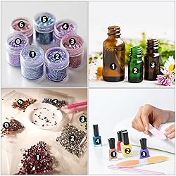 Glenmal 5000 Pieces 10 Rolls Circle Number Stickers