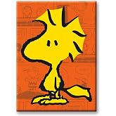 Peanuts Woodstock with Orange Comic Background Magnet