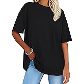 Women's Oversized T-Shirts Short Sleeve Crewneck Summer Tops Casual Loose Fit Workout Basic Tee Shirts