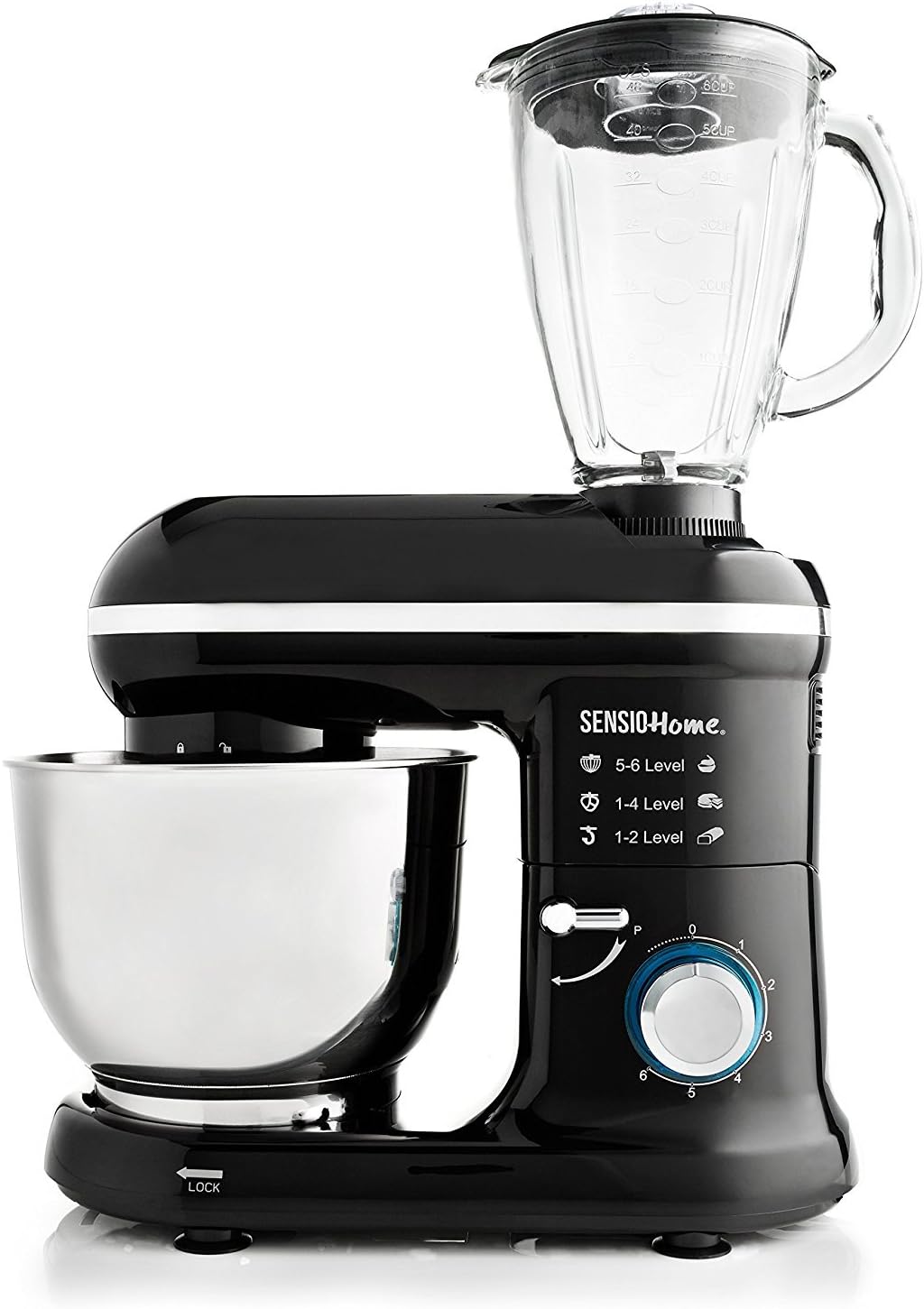 Sensio Home 2in1 Food Processor Blender & Stand Mixer Machine 1300W