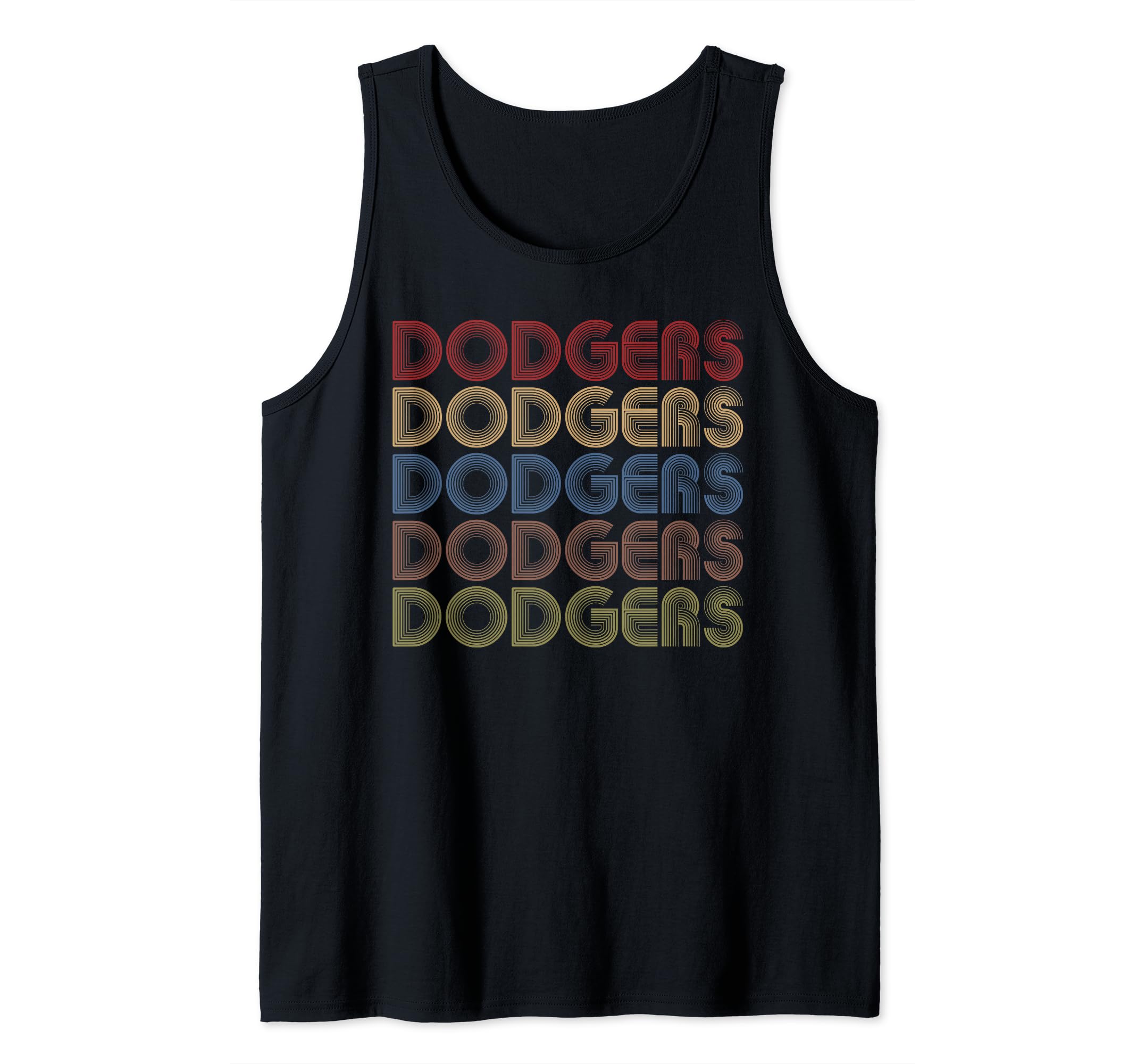 Photo 1 of Dodgers Name Retro Vintage Apparel Gift Dodgers Lover Tank Top