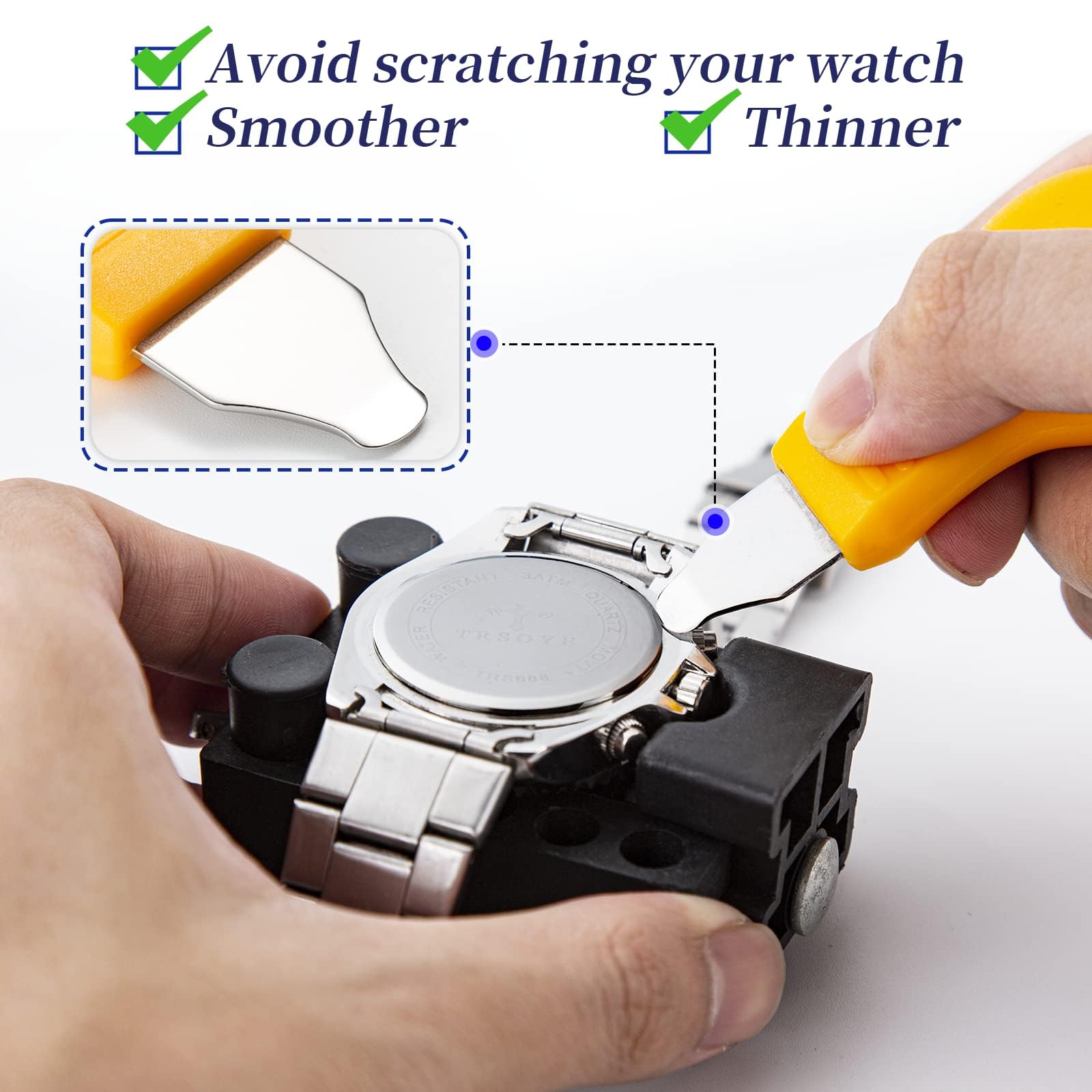 【2025 Upgrade】Eventronic Watch Repair Kit, Watch Link Removal Kit, Watch Battery Replacement Tool Kit & Strap Adjustment, Watch Tool Kit with Spring Bar, Case Opener, Link Remover, Carrying Case