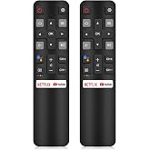 2PC RC802V FNR1 Replacement Remote Fit for TCL Android 4K Smart TV [NO Voice Function] 40S334 50S434 55S434 75S434 40S330 70S430 32S334 55S435 50S435 43S434 32S6500A 65P8S 65P8 49S6800FS 32S6500S