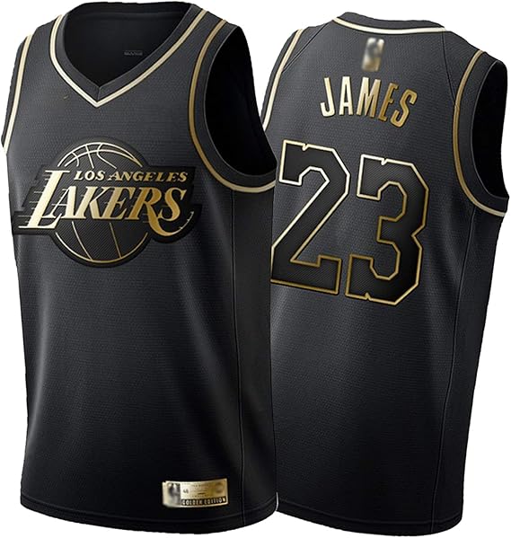 Lebron James 23 Basketball Trikot Los Angeles Lakers Schwarz Gold Und Weissgold Version Weste Jugend Herren Sommer Outdoor Schnell Trocknend Mesh Sweatshirt S 2xl Xl Schwarz Amazon De Bekleidung