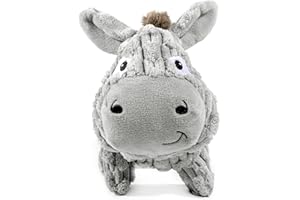 Sedioso Dog Toy, Durable Dog Squeaky Toys for Large Dogs, Stuffed Animal Toy for Puppy, Small, Middle, Big Dogs(Grey Donkey, Squeaky Series)