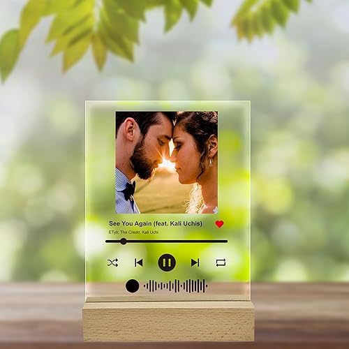 Targa Musicale Personalizzata In Acrilico Con Codice Spotify - Formato 21x29,7 Cm - Regalo Originale Per Amanti Della Musica