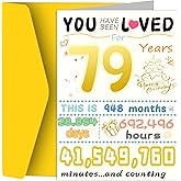 79th Birthday Card, Funny Birthday Decorations for Women Men, Best 79 Year Old Birthday Gifts for Grandpa Grandma, Unique Creative Gift for Mother Dad