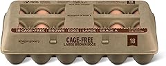 Amazon Grocery, Cage Free Large Brown Eggs, Grade A, 18 Ct