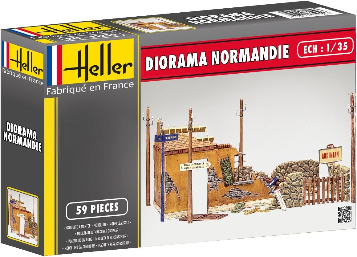 Heller 1:35 - Normandy Ruin Diorama, Various, 1:35 scale