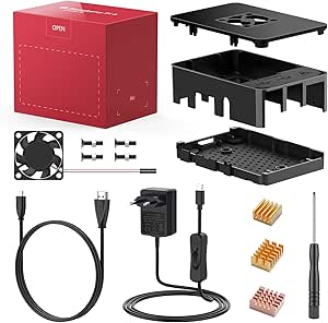 Bqeel Raspberry Pi 4 Caja de Accesorios con Ventilador de ...
