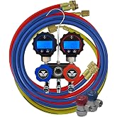 Mastercool 84472 R134a 2-Way Aluminum Mini Digital Manifold Gauge Set